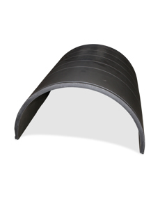 Exhaust air pipe half CL-920-2 1000 mm black f/fan